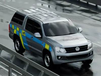 Highway Police Pickup 3D model