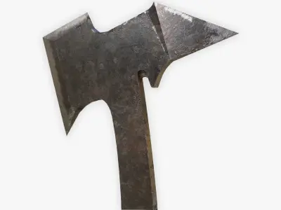 Tech Axe Low-poly 3D model