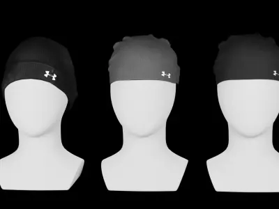 Under Armour Beanie Pack 3D model