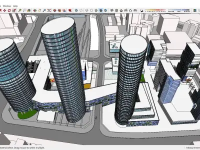 Sketchup Commercial Complex N7 3D model
