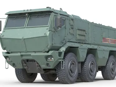 KAMAZ 63968 Typhoon MRAP Vehicle  Low-poly 3D model