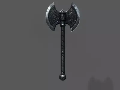 low poly axe Low-poly 3D model get