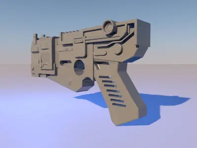 Wolfenstein 2 inspired pistol 3D model