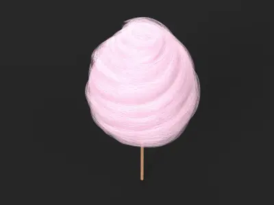 Pink Cotton Candy 3D model