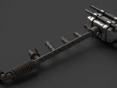 Modifiable Strike Weapon 10 Low-poly 3D model