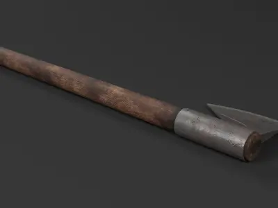 Medieval One-Handed Axe  Game-Ready PBR Weapon Low-poly 3D model