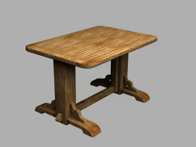 Pinewood Table 3D model