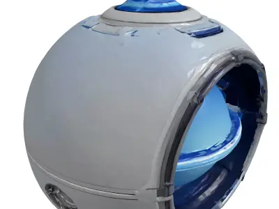 Futuristic SciFi Holographic Display Orb 3D model
