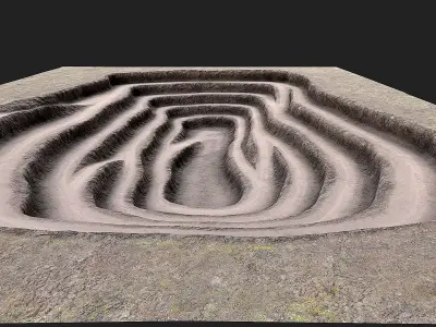 Mine excavation Low-poly 3D model purchase