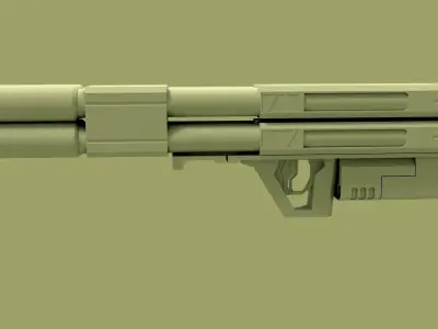 sci fi rocket launcher 3D model purchase