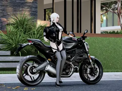DUCATI MONSTER GIRL 3D model