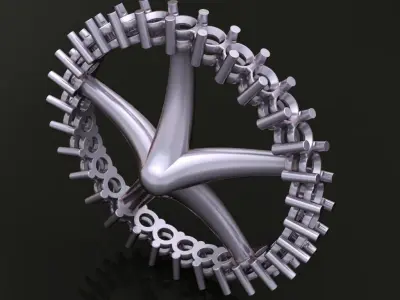 Double Basket 3 Prong Diamond Infinity 2mm Band Mix Size 3D print model