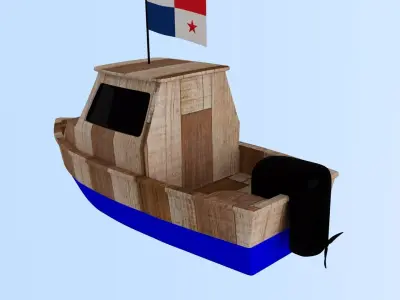 Panama Fishing Boat 3D model