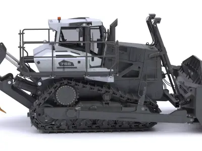 Liebherr Crawler Tractor PR 766 Litronic 3D model