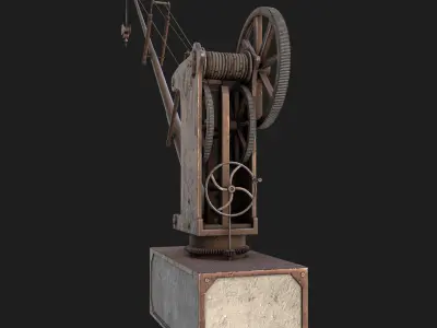 Dock Crane Low-poly 3D model