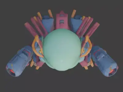Aesthetic Heavy Combat Chibi 3D Model Low-poly 3D model get