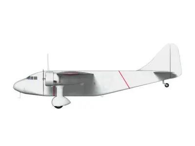 Japanese Army transport Ki59 Free 3D model