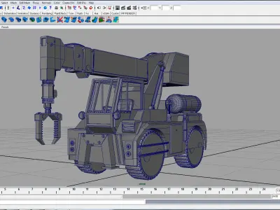 Crane truck in game 3D model