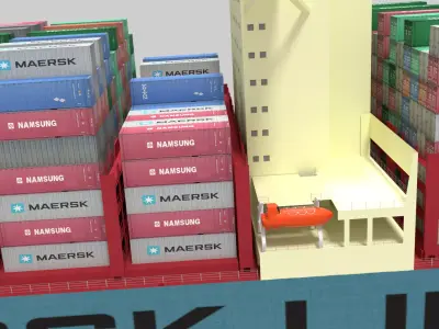 Emma container ship 3D model