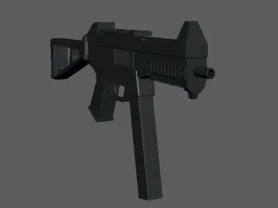 UMP9 - SubMachineGun Lowpoly Free 3D model