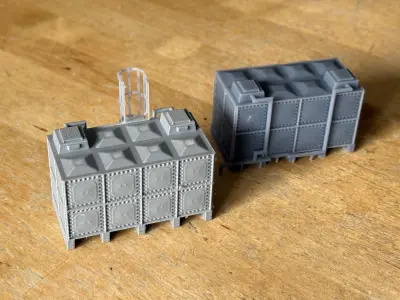 Model Railway Modern Depot 16000 Litre Water Tank 3D print model