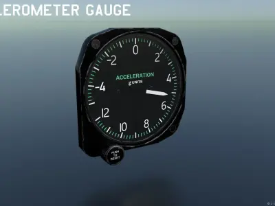WW2 US NAVY FLIGHT INSTRUMENTS - ASSET PACK Low-poly 3D model