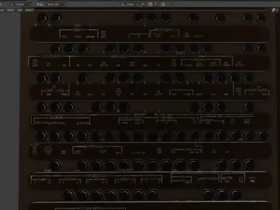 THE BOEING 767 OVERHEAD panel detailed 3D model