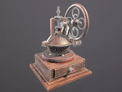 Antique Coffee Grinder Low-poly 3D model purchase