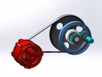 A planetary gear mechanism 3D model