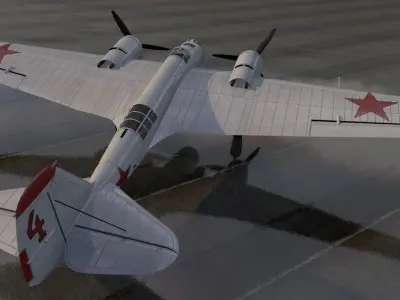 Tupolev SB-2M-100 Early 3D model