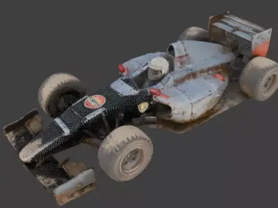  Golden Sport Coupe 3D Model Low-poly 3D model