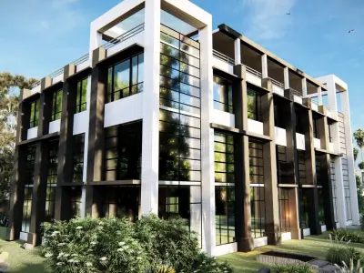 Public Building 03 Low-poly 3D model