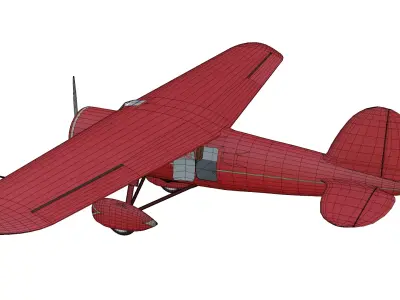 Lockheed Vega Low-poly 3D model purchase