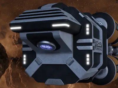 Tanker Sci-Fi Spaceship 3D model