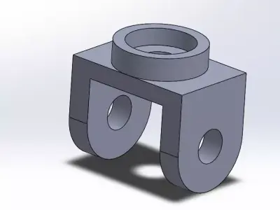 Rod End Clevis Bracket Support 3D model