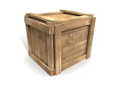 Simple Wooden Crate 3D model