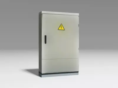 Transformer Box Vertical Low-poly 3D model