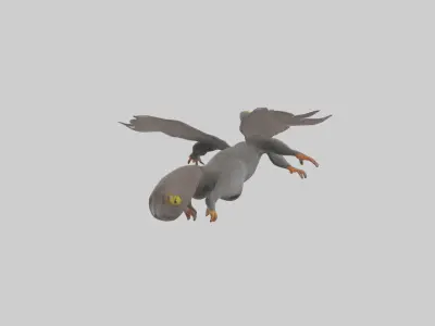 Flying Lemur gliding model Low-poly 3D model