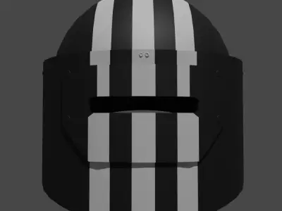 Helmet 1-sch Low-poly 3D model