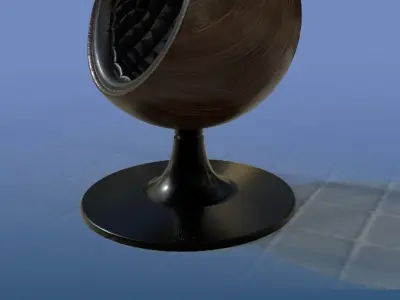 ORBIT SPITFIRE LEATHER CHAIR 3D model