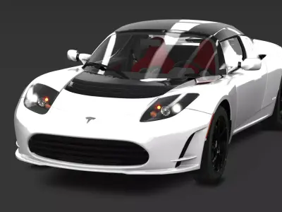 Tesla Roadster 2011 Free low-poly 3D model
