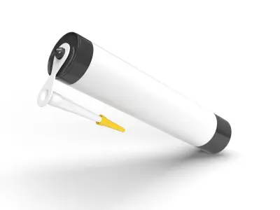 Sealant cartridge open mockup 3D model