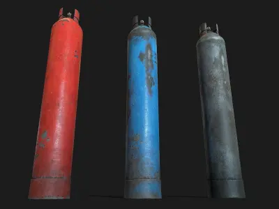 Gas cylinder 2 Low-poly 3D model purchase