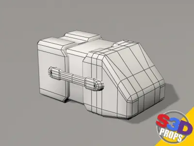 Scifi big crate2 3D model