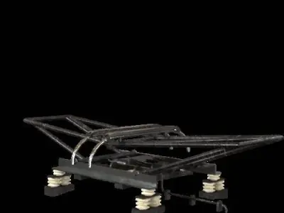 Animated tram pantograph Low-poly 3D model