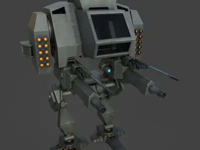 RoboWar- Lowpoly model robot Low-poly 3D model