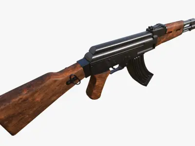 Assault Rifle AK47 Low-poly 3D model