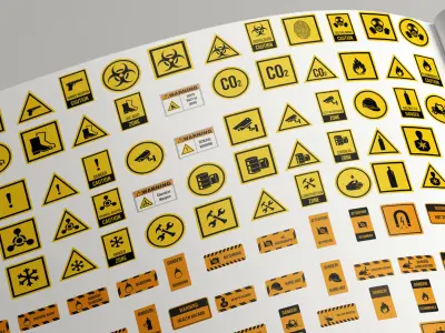 Industrial Sign Decal Texture