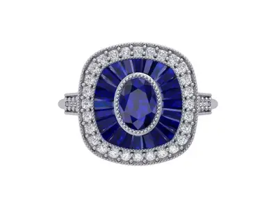 Ovel Art Deco Ring 3D print model purchase