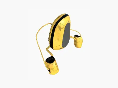 Jetpack H05 Yellow Black - SciFi Character Design Low-poly 3D model